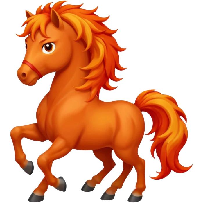 Worried fire horse emoji  emoji