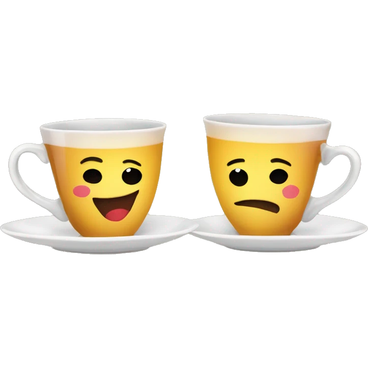 Two tea cups clinking together emoji