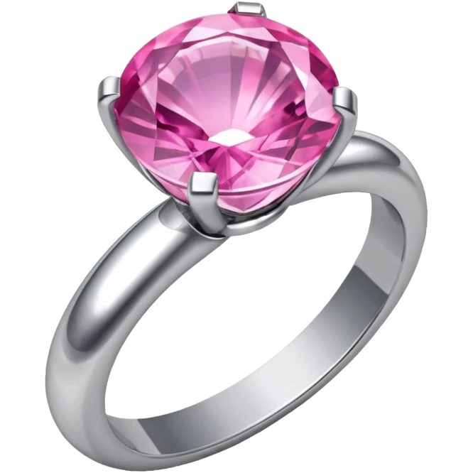 create a wedding ring emoji but with a pink crystal emoji
