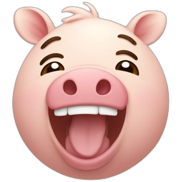 Cerdo riendo emoji
