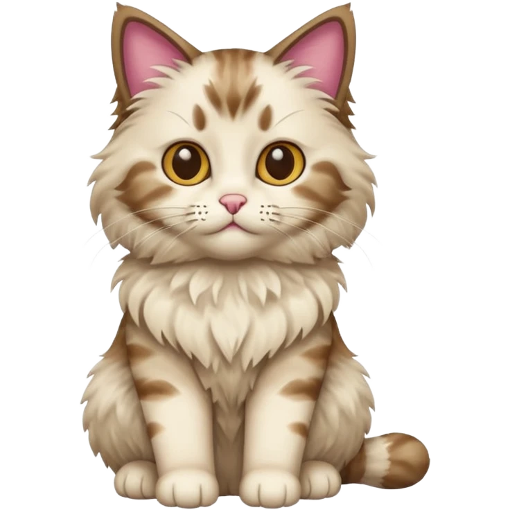 Make a rag doll sitting cat emoji