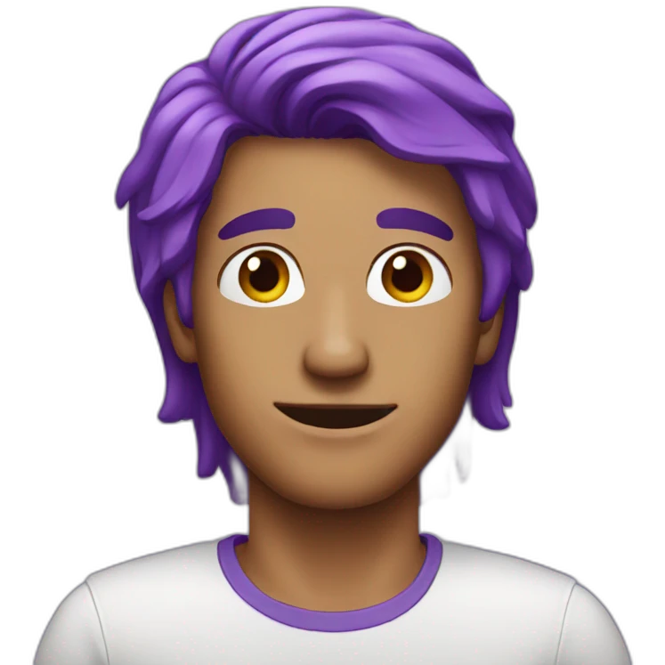 guy with purple hair emoji