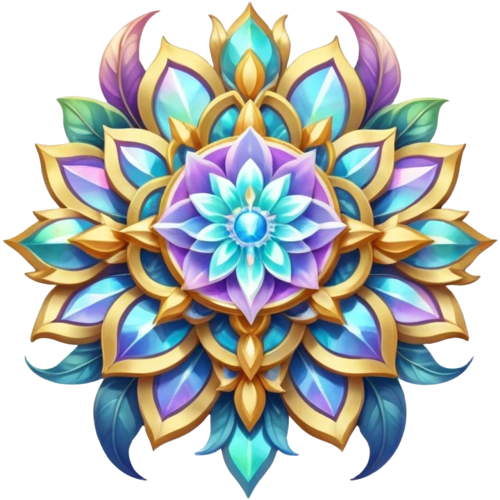 Epic divine legendary celestial flowery complex detailed iridescent aesthetic-scenery-Decorations emoji