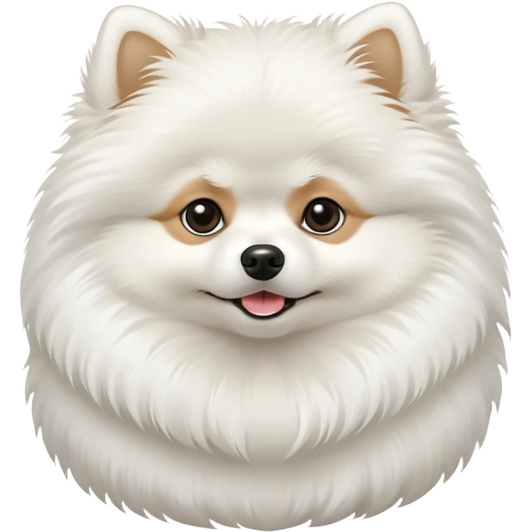 White furry pomeranian  emoji