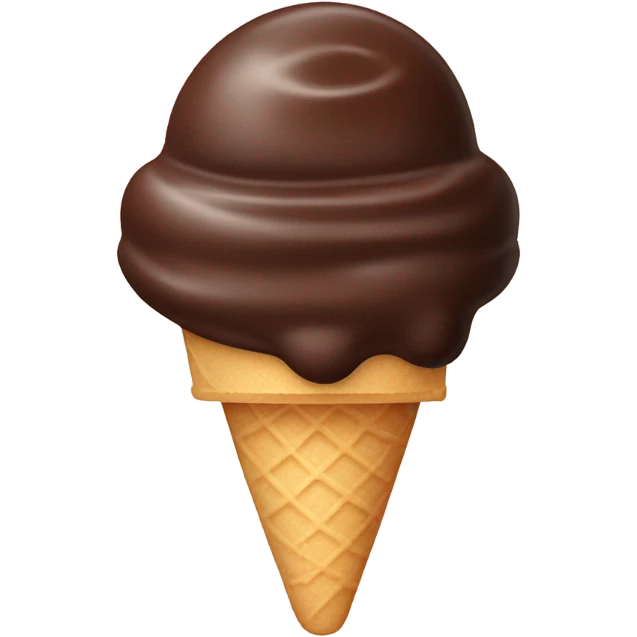 chocolate fudge ice cream emoji