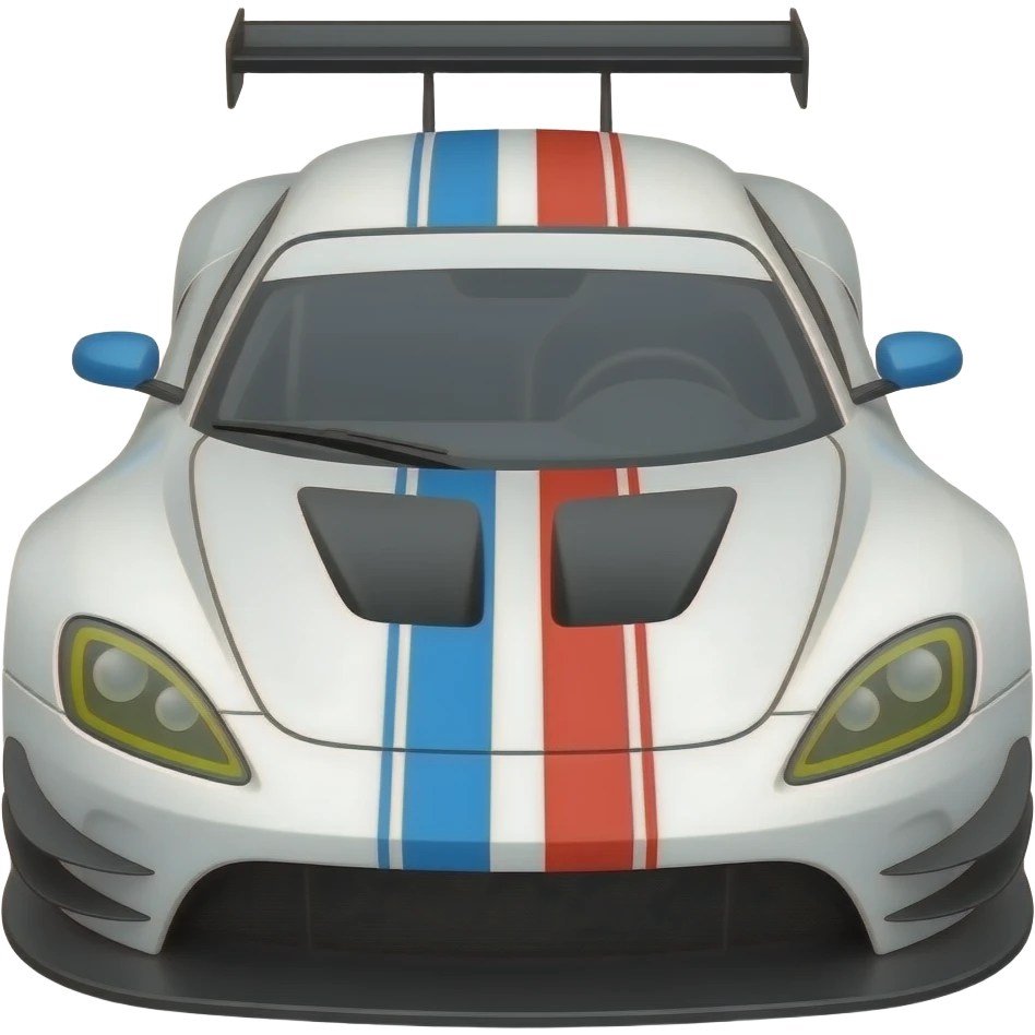 Lowpoly race car emoji