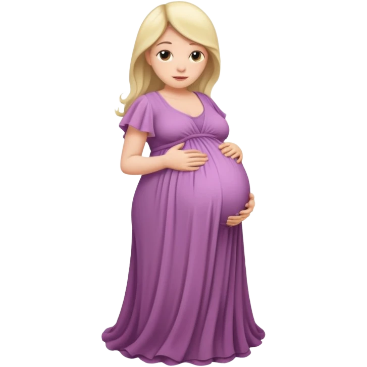 very heavily pregnant overdue woman emoji