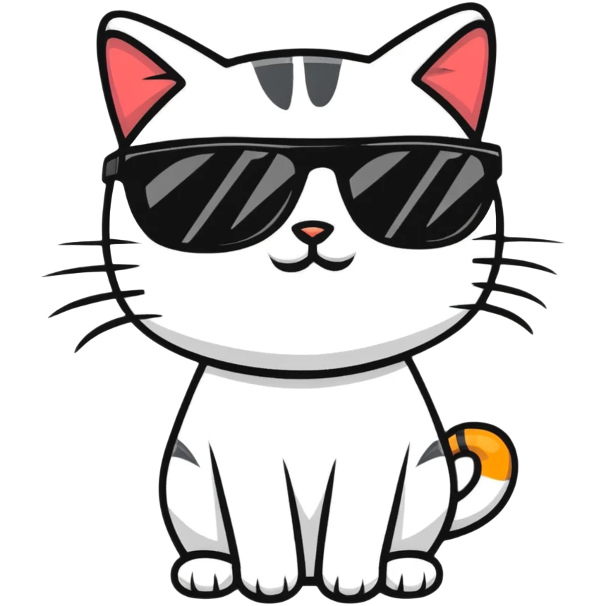 Cat with sunglasses emoji
