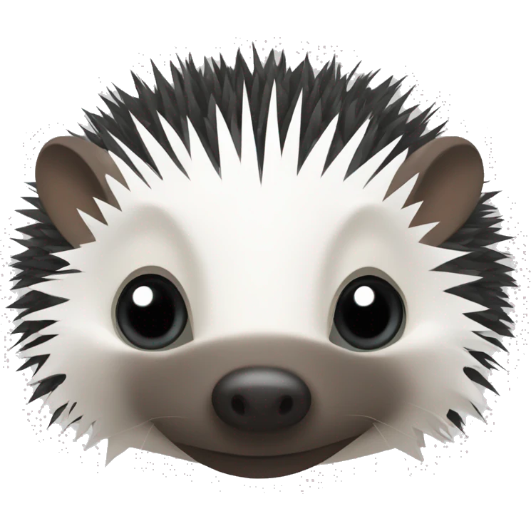 black and white afričan písmy hedgehog emoji