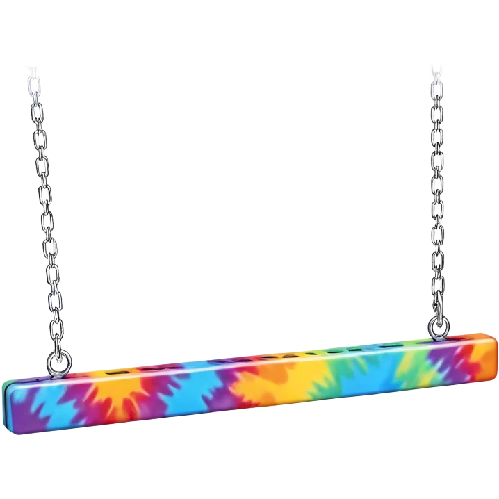 Tie dye horizontal bar necklace  emoji