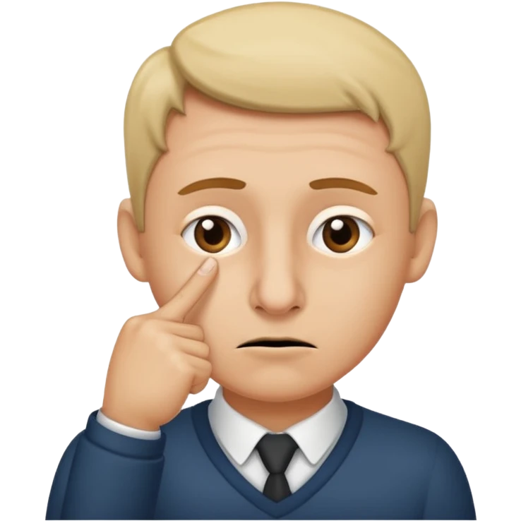 Face Swiping nose with index finger and thumb pointed down  emoji