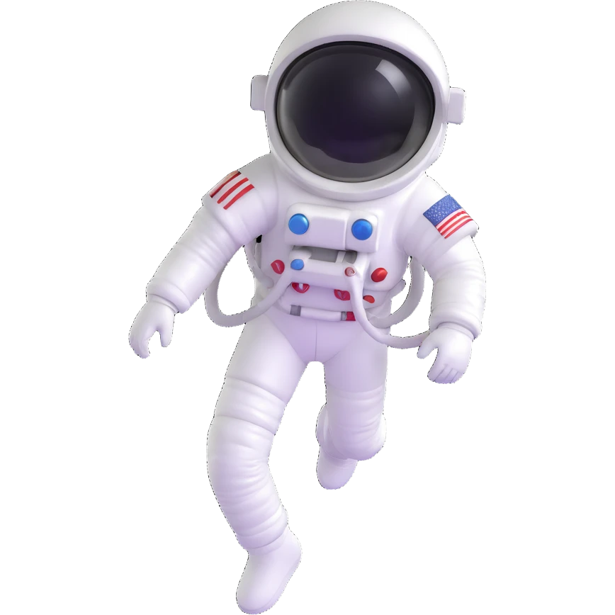 cosmonaut floating in space emoji