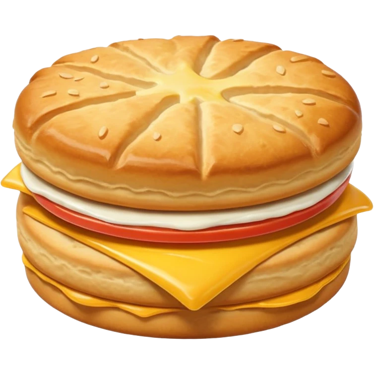 plain biscuit inspired by McDonald's breakfast, golden brown emoji
