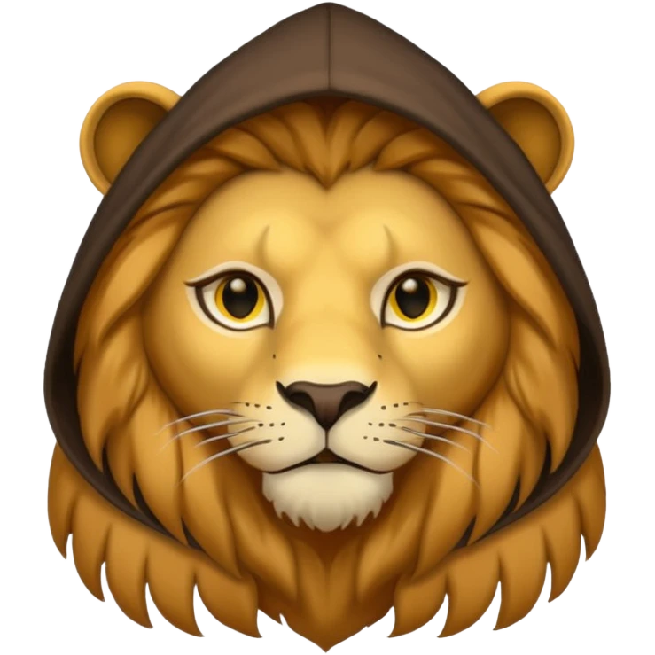 Hooded lion  emoji