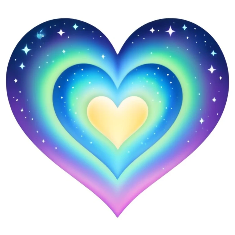 aurora sky themed heart emoji