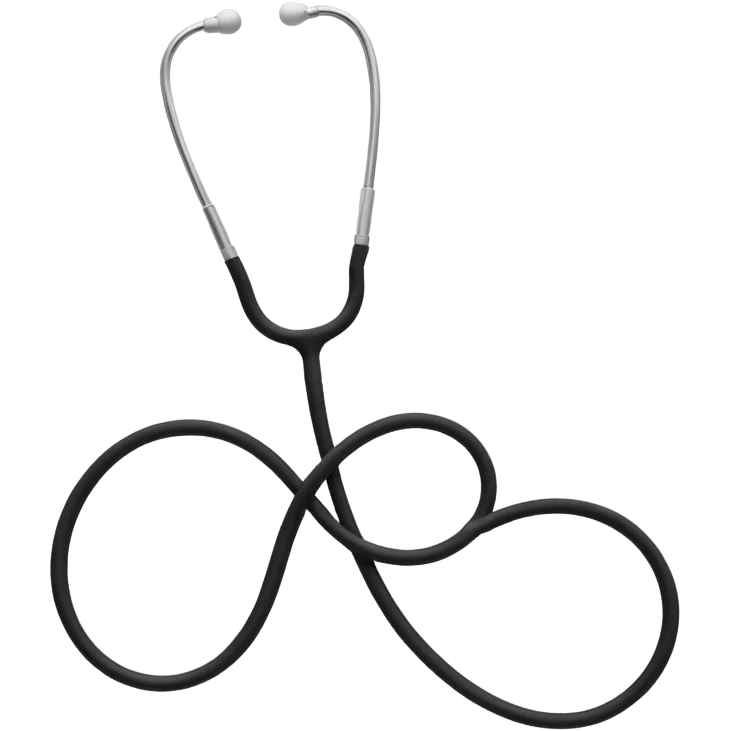 Estetoscópio preto e branco emoji
