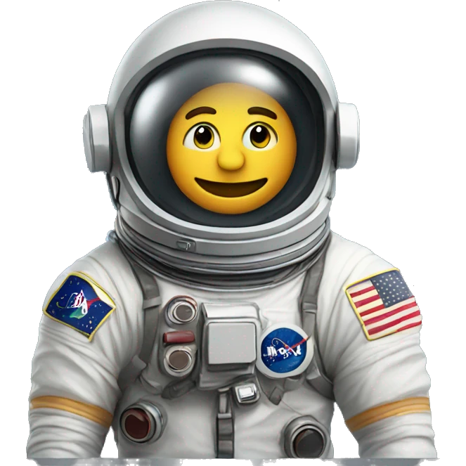 astronaut picture with helmet emoji