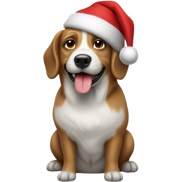 Dog with Santa hat emoji