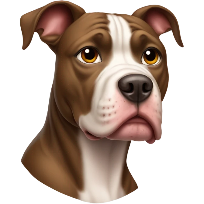 Pitbull looking side eye emoji