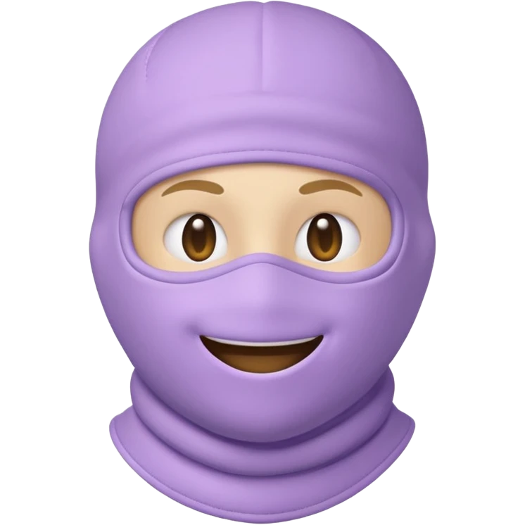 emoji in a pastel lavender ski mask  emoji