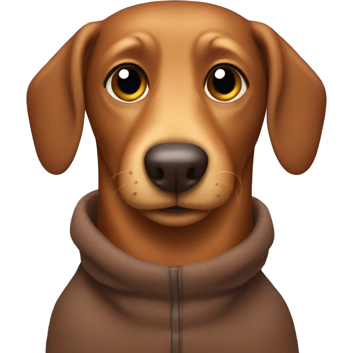 Wiener dog in bear outfit emoji