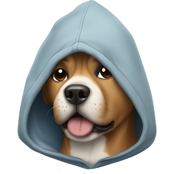 Dog wearing a hoodie  emoji