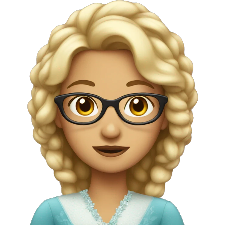 Princess with glasses  emoji