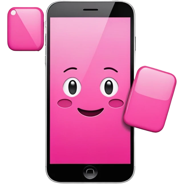 pink smartphone iOS style emoji