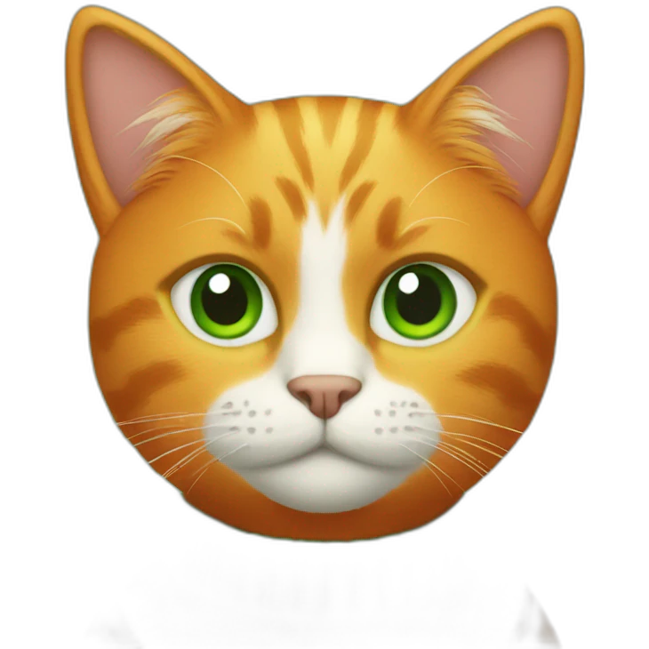 Orange cat with green sweater emoji