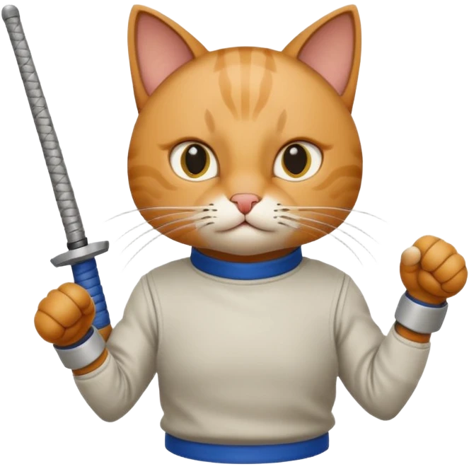CAt fencing  emoji