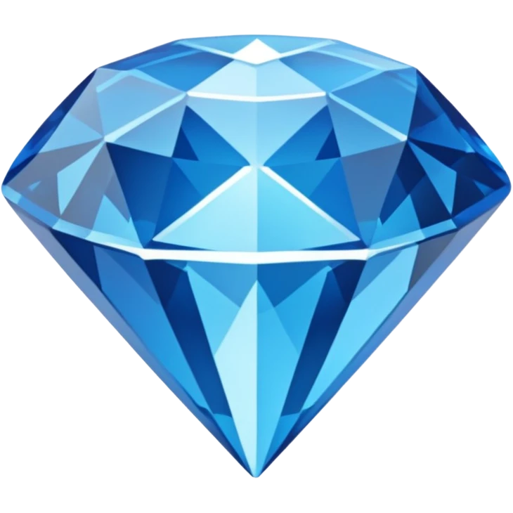 blue diamond, diamond gem shape, realistic emoji