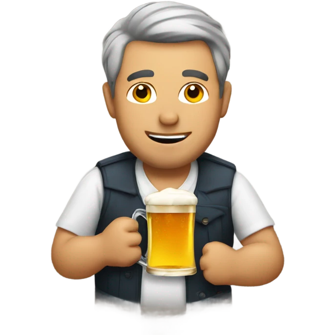 Man drinking beer emoji