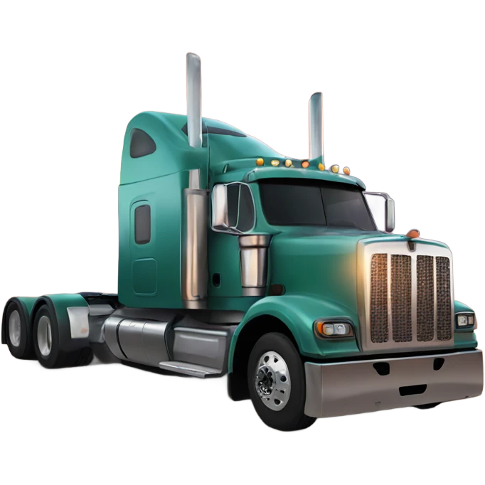 Big rig in the sunset emoji
