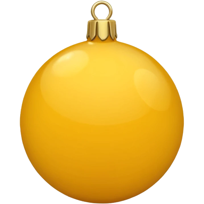 christmas ball yellow emoji
