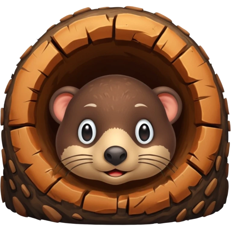 A Mole Coming Out Of A Hole emoji