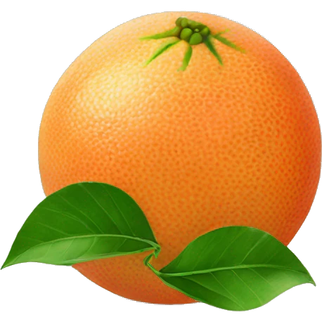 Grapefruit with leaves emoji