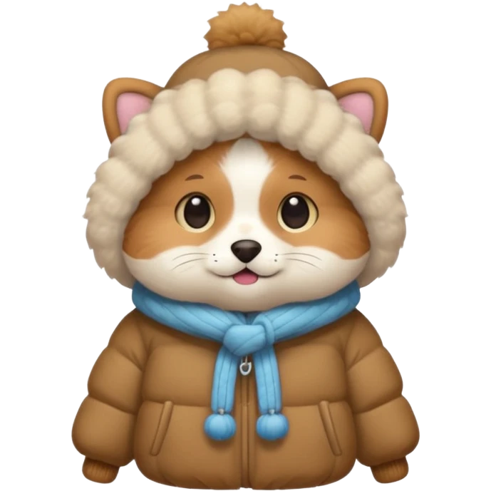 pet in winter outfit emoji