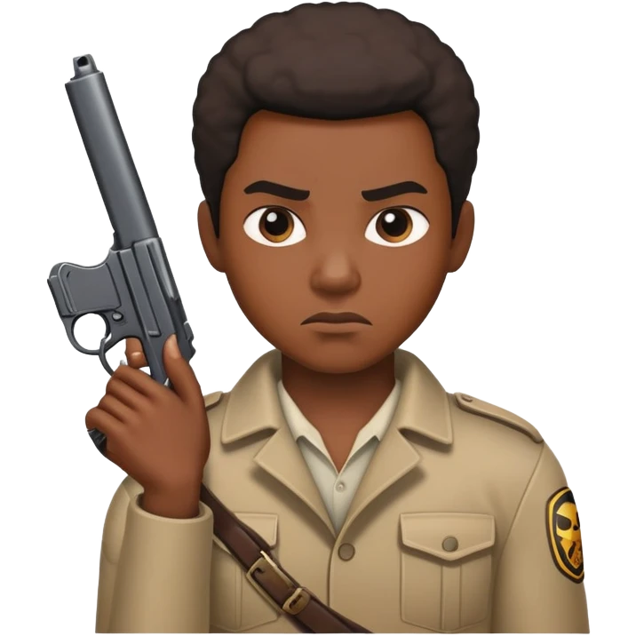 black person with gun  emoji