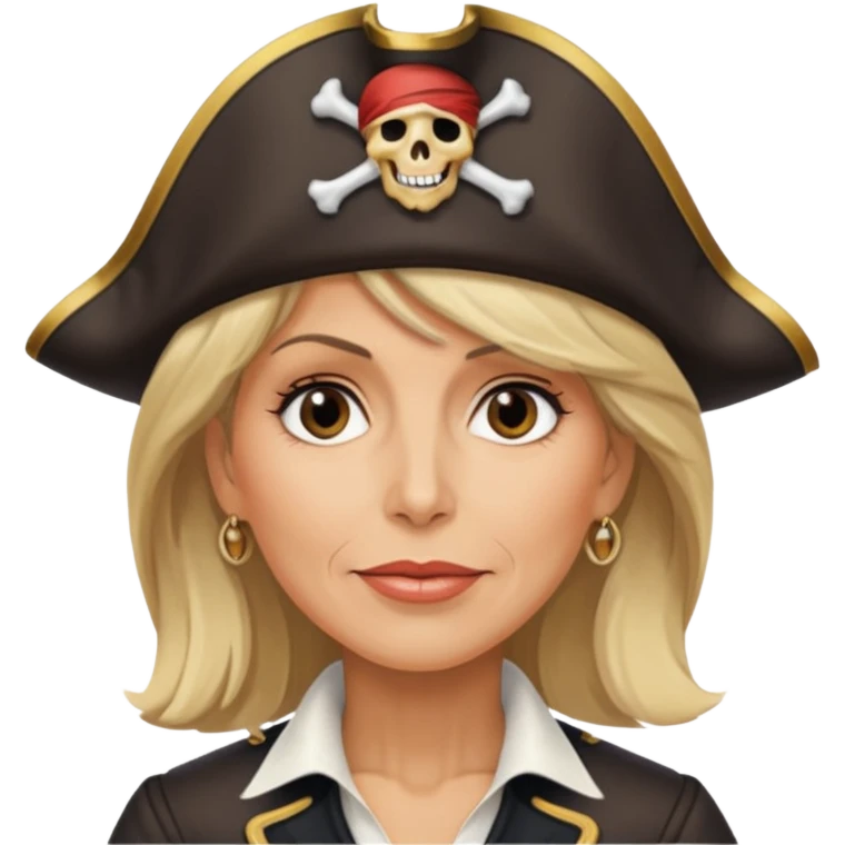 Pirate avec la tete de brigite macron emoji