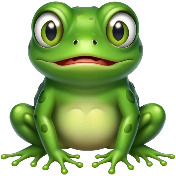 frog pretending to be scary but looking adorable instead emoji