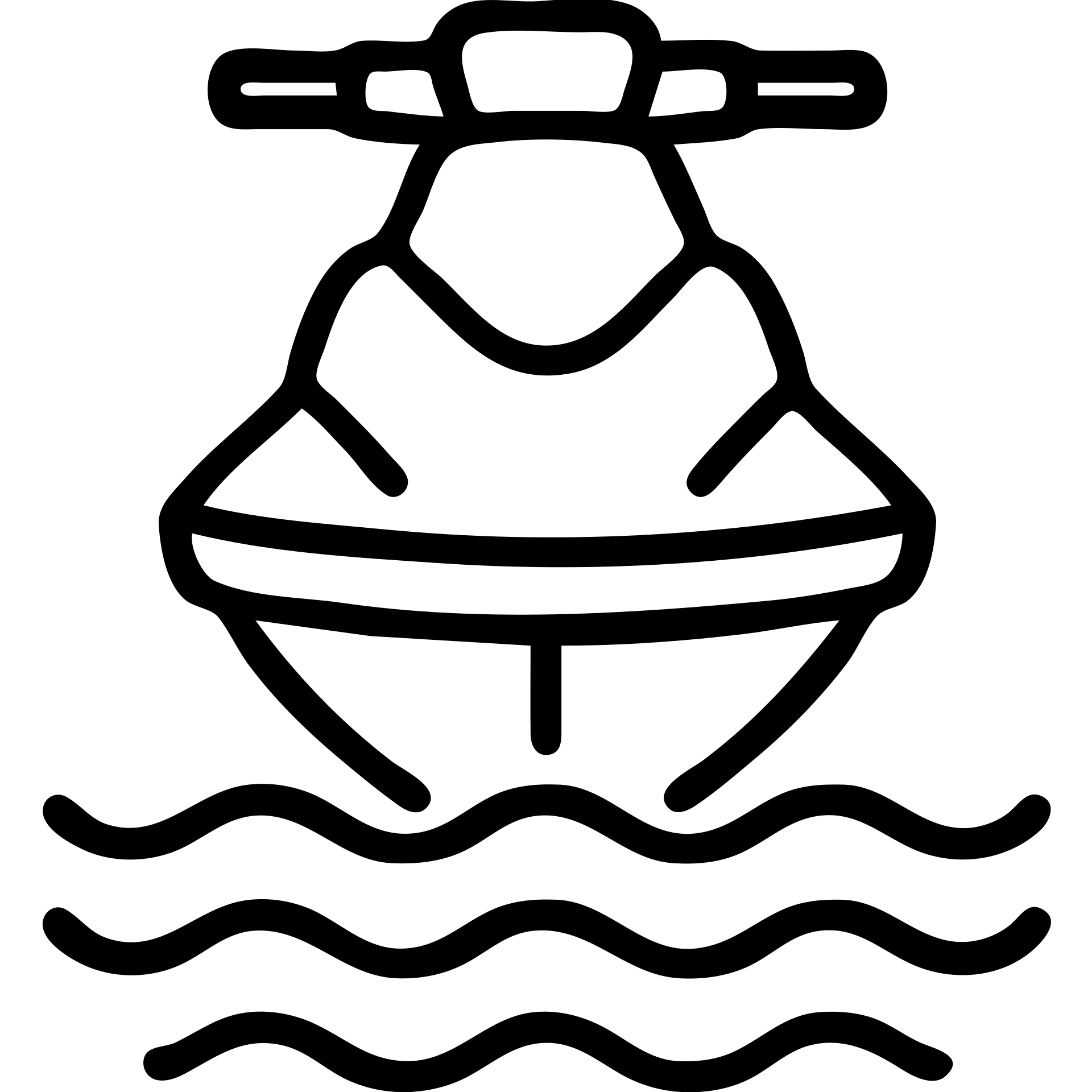 jetski icon, front angle, stylized waves underneath, clean and minimal, modern icon style emoji