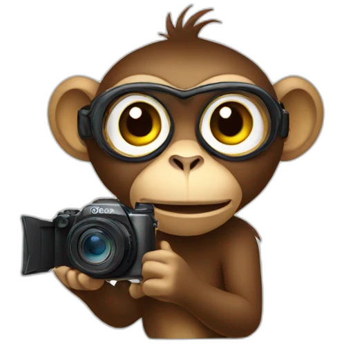 monkey and filming camera emoji