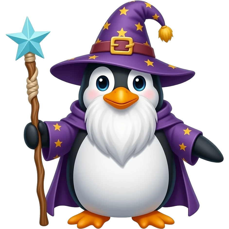 Penguin Wizard emoji