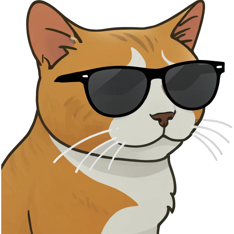 Cat with sunglasses emoji