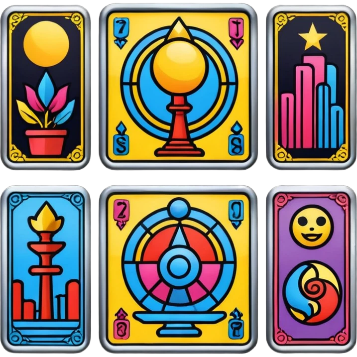 tarot icon pack with streetart illustration emoji