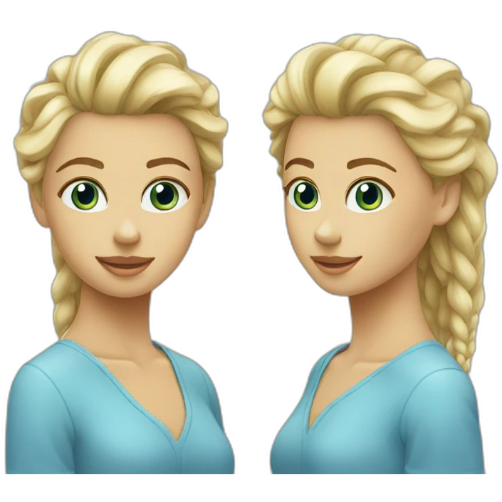 Cheveux blond yeux bleu emoji