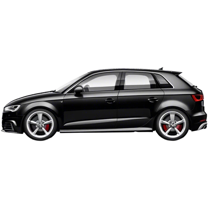 black audi A3 s line emoji