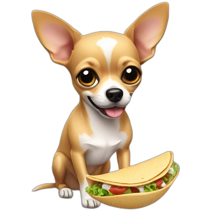 Chihuahua comiendo tacos  emoji