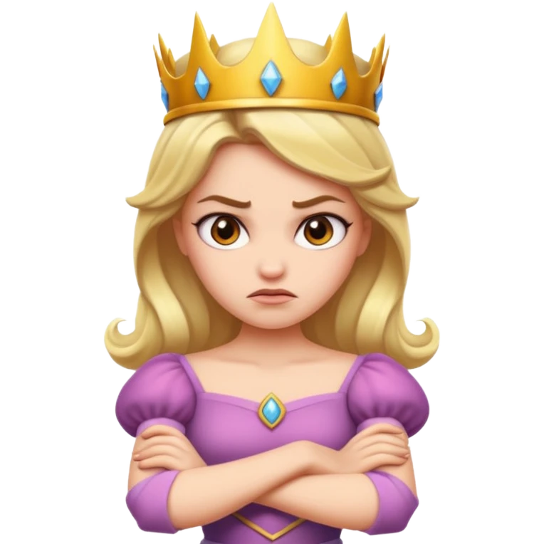 angry princess arms crossed emoji