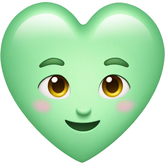 pastel green heart emoji